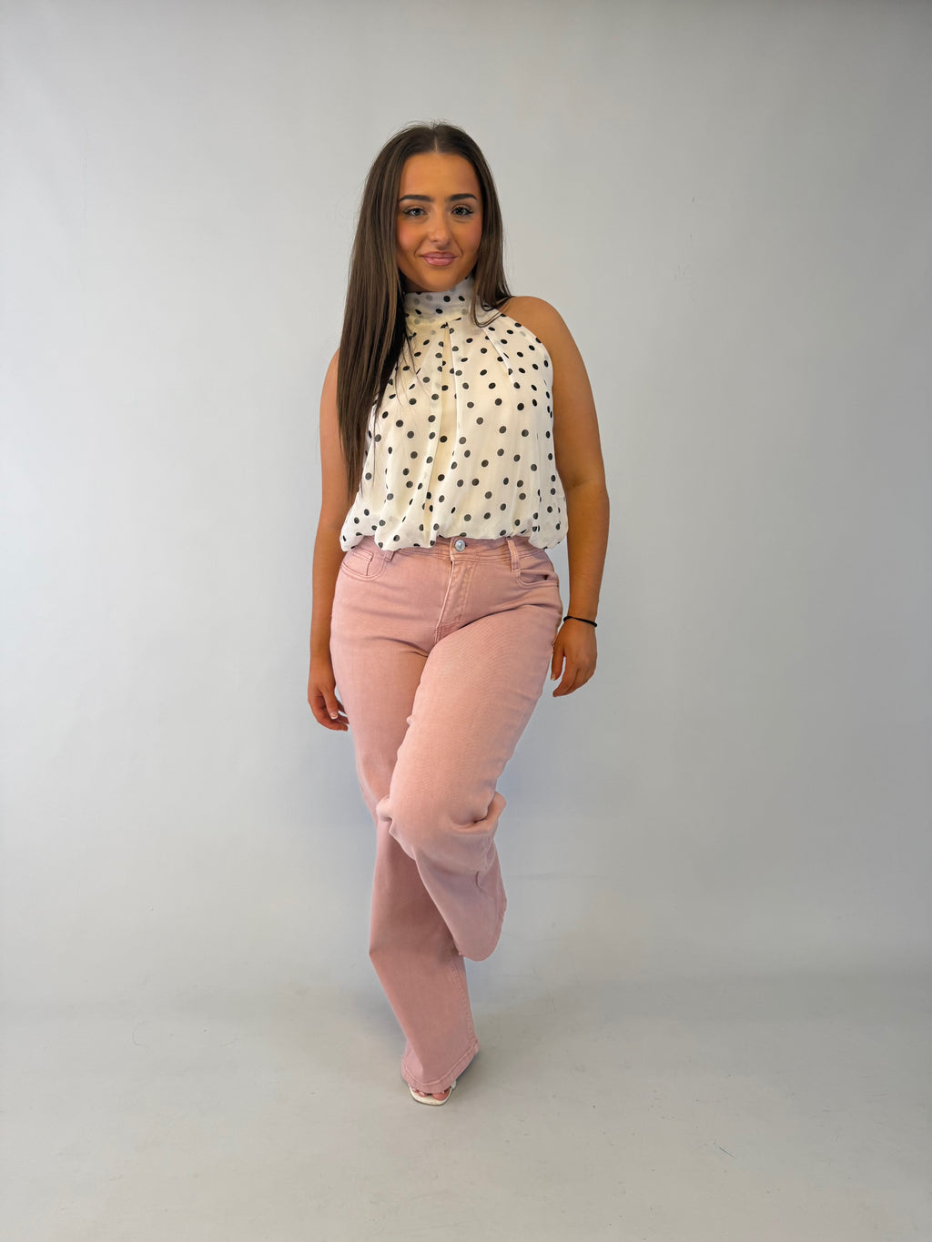 JULIET pink stretchy denim jeans