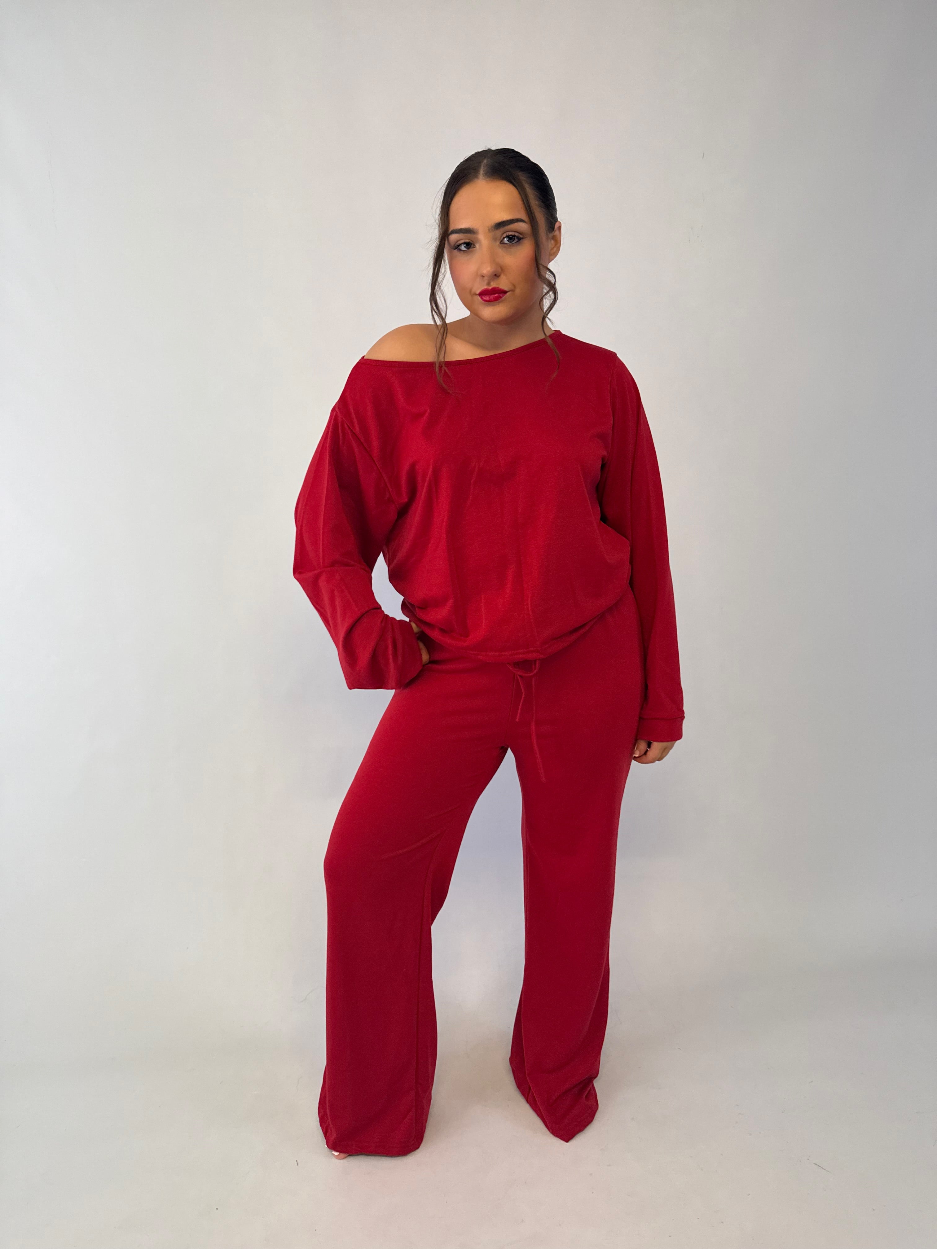 LOLA red loungewear set