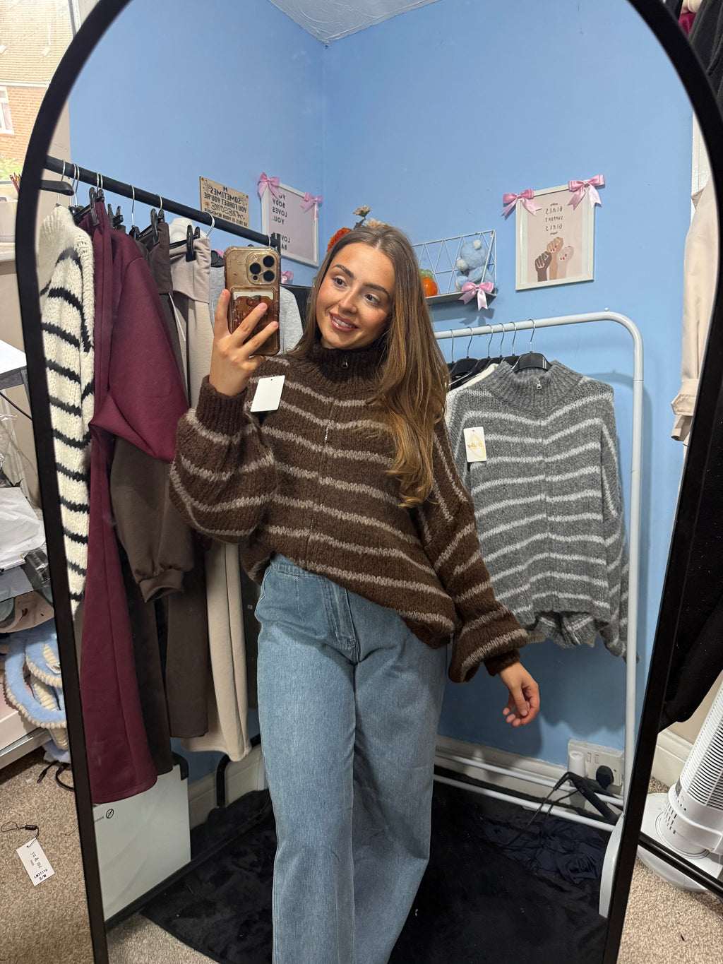 Cozy Striped Knit Sweater for Women - Soft and Warm Pullover
