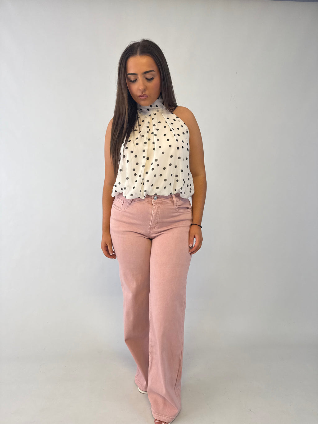 JULIET pink stretchy denim jeans