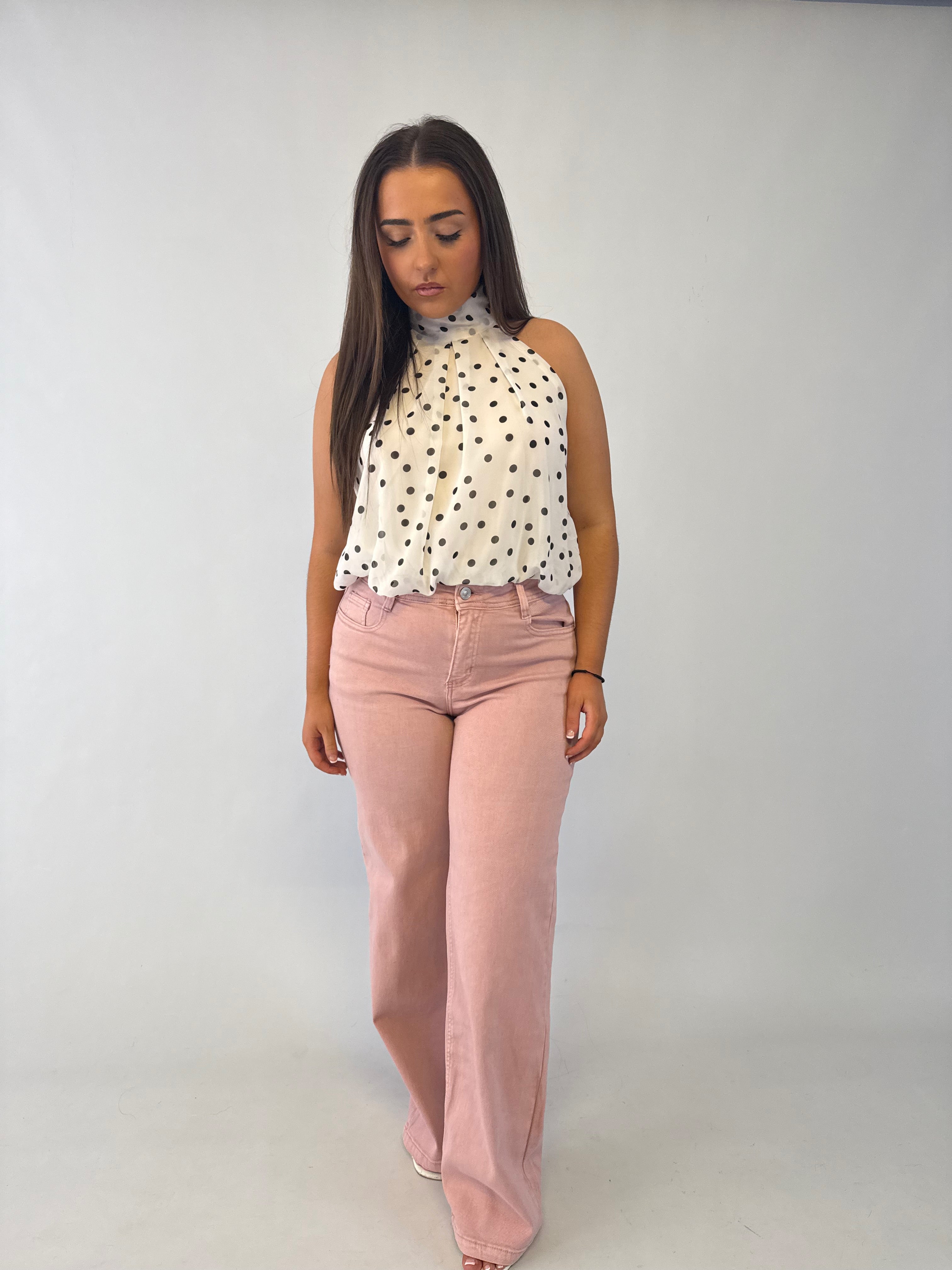 JULIET pink stretchy denim jeans