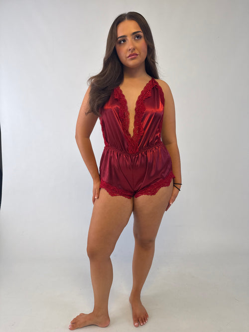 DAHLIA red romper